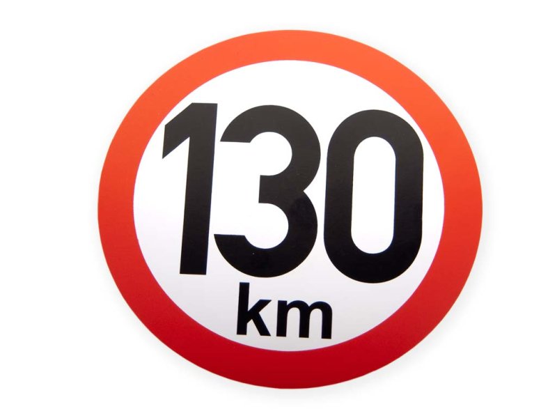 Samolepka rychlost 130 km, průměr 150 mm | VAPOL CZ