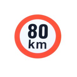 Samolepka rychlost 80 km, průměr 200 mm