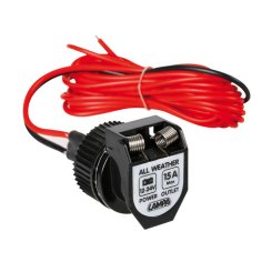Zásuvka zapalovače vodotěsná 12 / 24 V, LAMPA