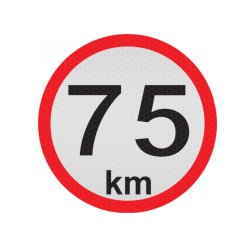 Samolepka reflexní rychlost 75 km, průměr 200 mm