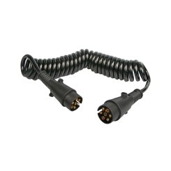 Propojovací kabel spirálový 2 x 7-pin, 7 x 1 mm, PVC koncovky, MULTIPA