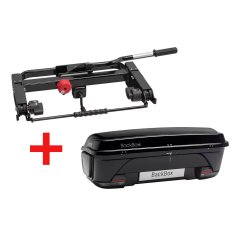 Přepravní box na tažné zařízení MFT BackBox Black včetně základny BackCarrier