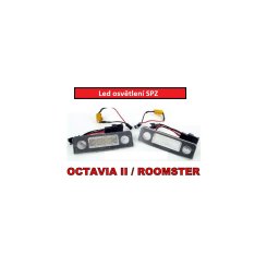 LED osvětlení SPZ Škoda Octavia II, Roomster